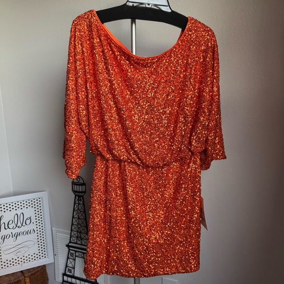 NWT Never Fully Dressed Sequin Tilly Off The Shoulder Long Sleeve Mini Dress - Picture 9 of 14